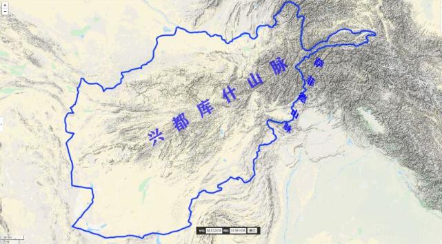 兴都库什山地图图片