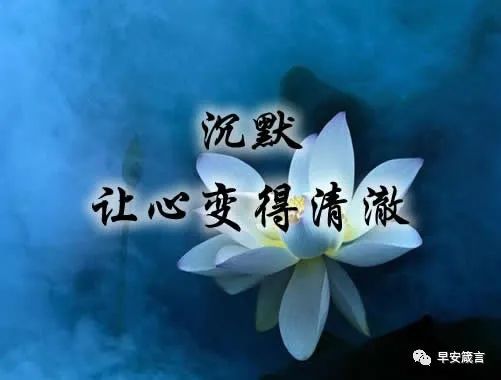 沉默让心变得清澈