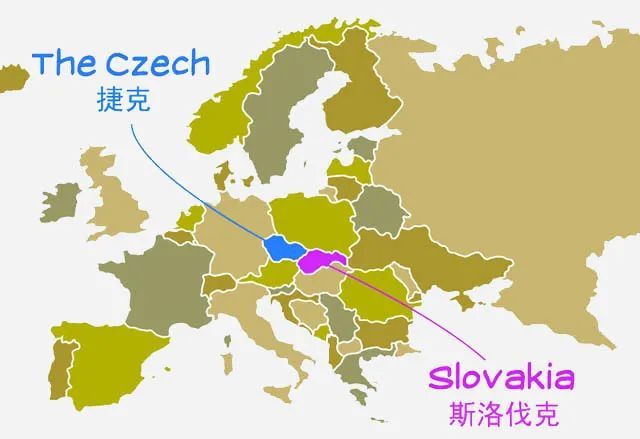 捷克人与兄弟民族斯洛伐克人联合组成"捷克斯洛伐克共和国"