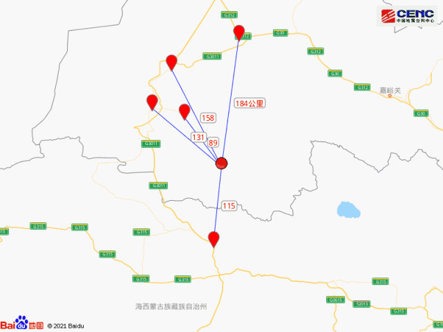 甘肅酒泉發生5.5級地震,震深15千米