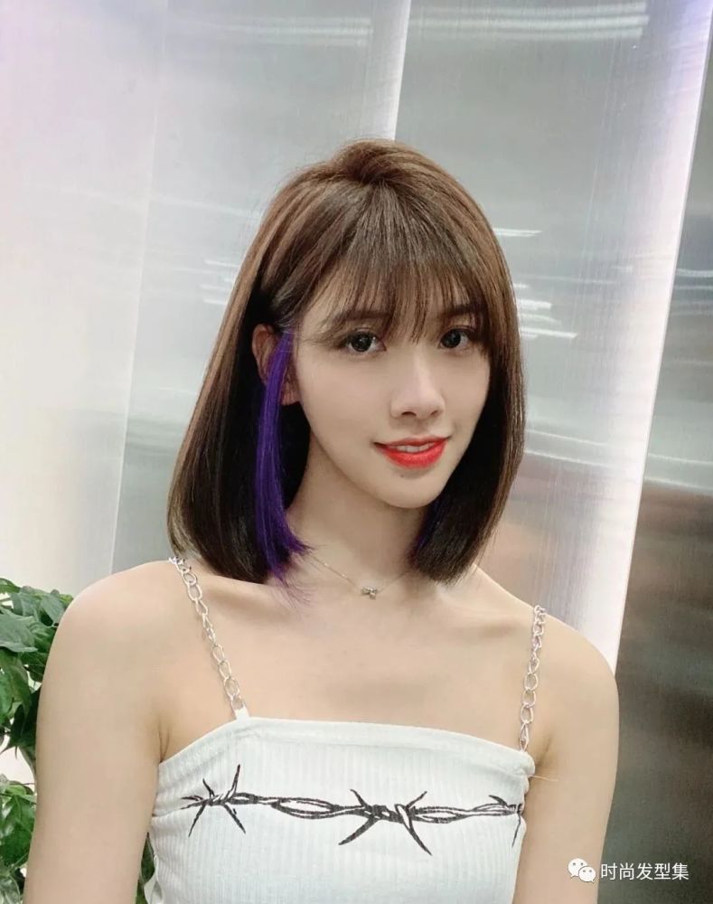 挂耳染锁骨发又a又甜