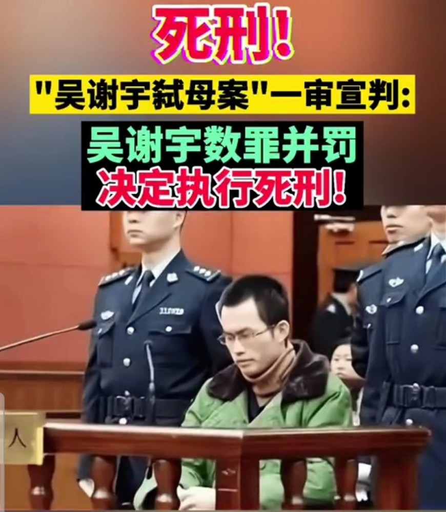 北大学子吴谢宇弑母案一审判决其死刑