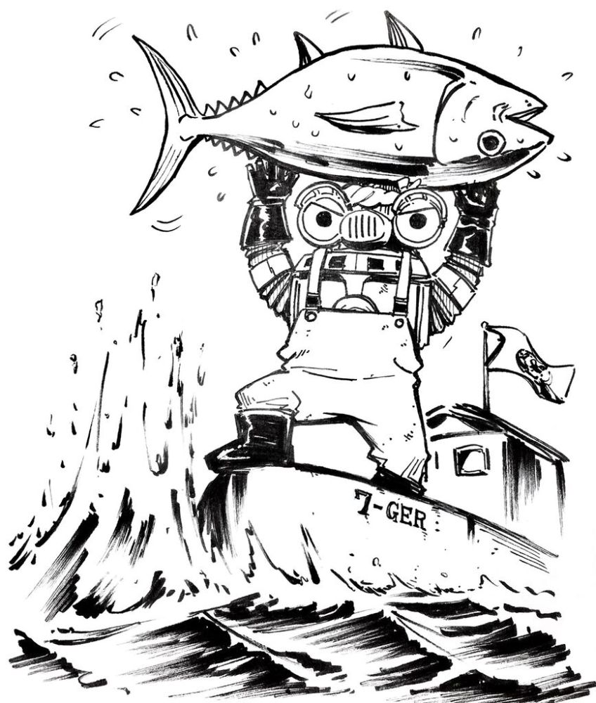 奥特曼图片分享-军械库的吉祥物赛文加(黑白图片)