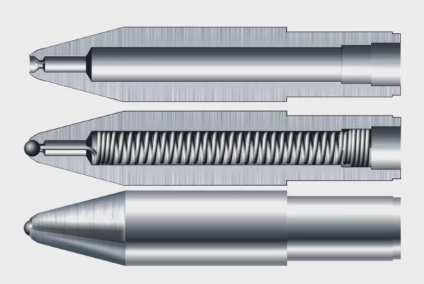 圖為圓珠筆內部結構如今中國已經成為全球最大的圓珠筆生產國家,每年