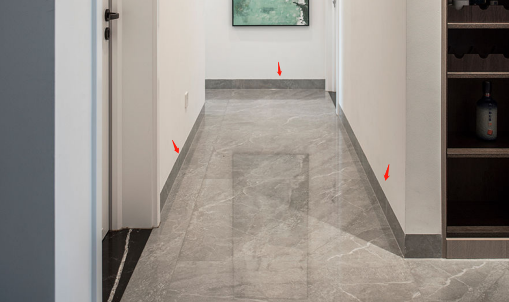 灰色地砖 暗藏踢脚线,真的是好看又好打理,下次装修也要这样做