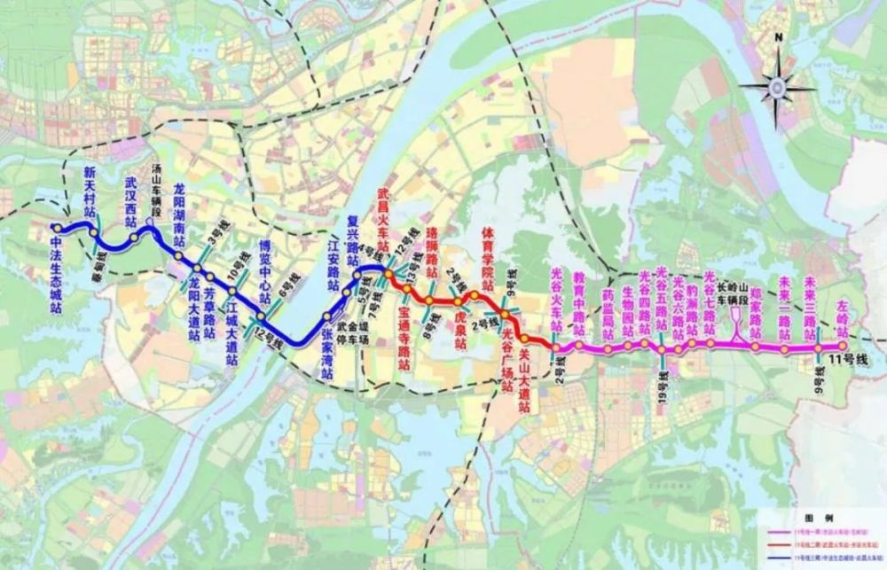 武汉地铁11号线全线图图片