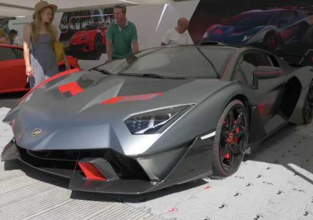 兰博基尼给付嵩洋定制的这台车型号为 sc18,这台车的外观看起来非常