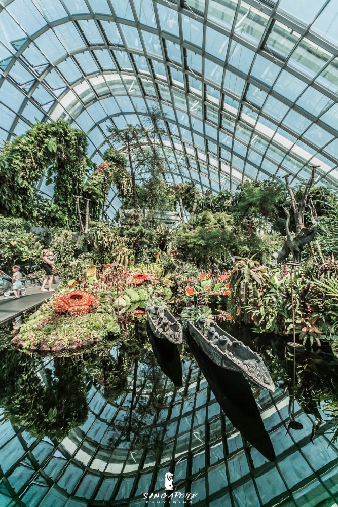 新加坡有座网红植物园,室内瀑布世界最高,全年25度是避暑好去处
