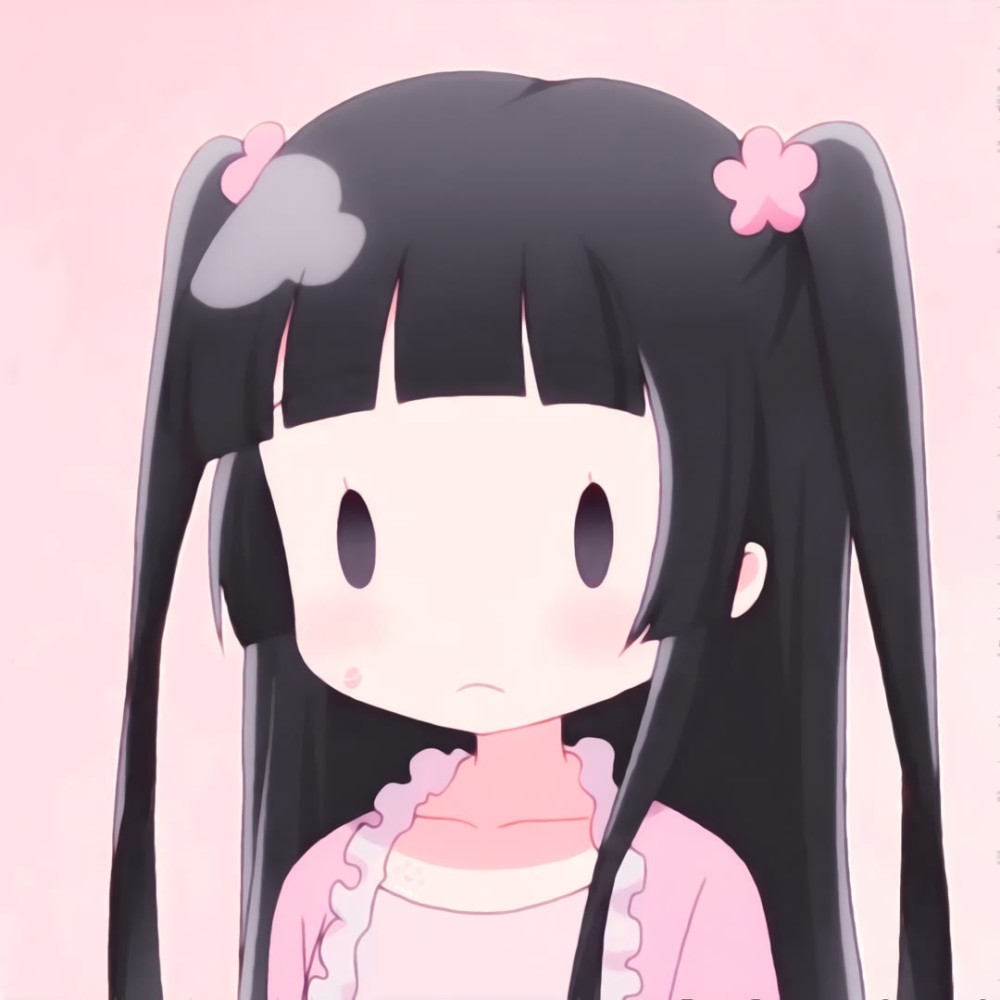 粉粉嫩嫩的女生动漫头像:看到你 就好像一包跳跳糖洒在了我的心里