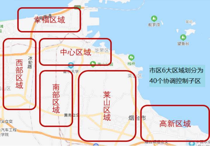 劃分示意圖開學後,市區早晚高峰道路交通流量增大,擁堵現象凸顯,煙臺