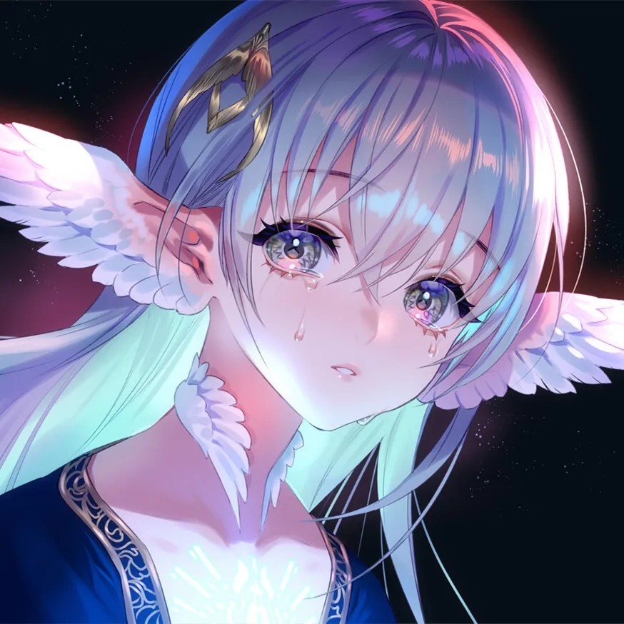 动漫女生头像世事千帆过前方终会是温柔和月光