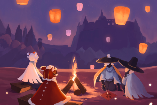 光遇背景图:女孩子是用糖 香料 以及一切美好的东西做成的不比天使差