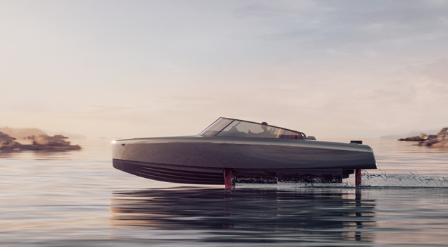 相比运行成本低95candela推出第二代电动水翼快艇c8