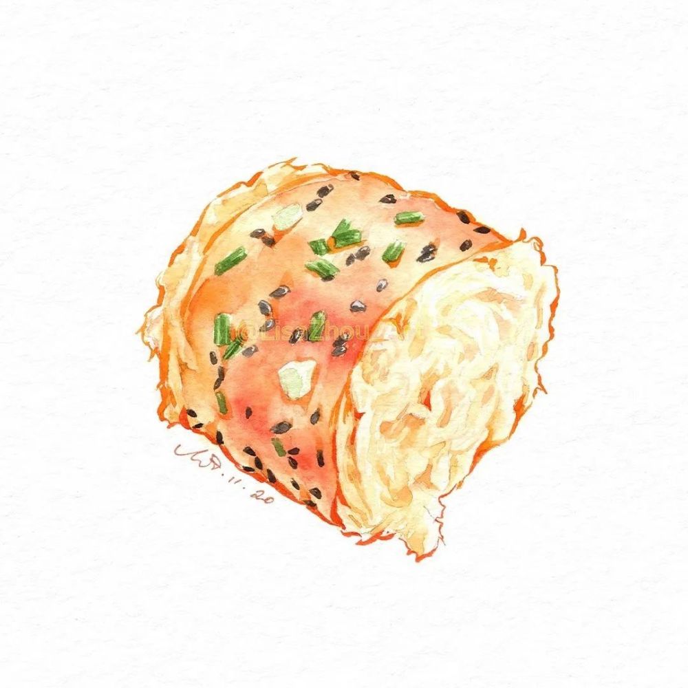 水彩|水彩食物插画 lisa zhou 甜品 奶茶 冰淇淋