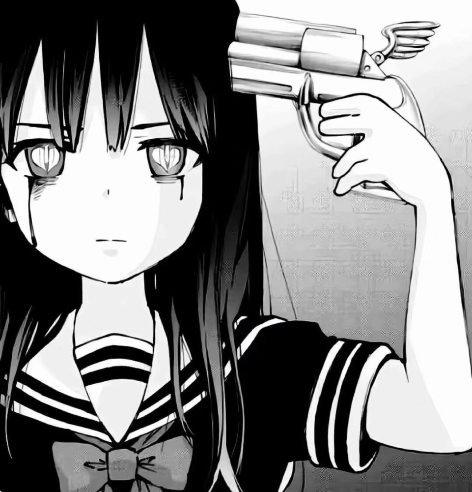 黑白动漫女头 爱