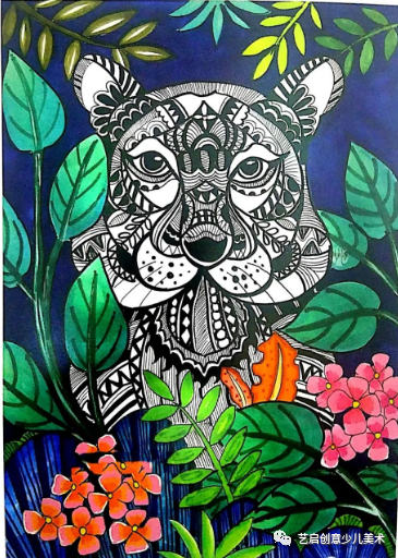 彩墨线描|线条与颜色的碰撞,让作品美不胜收!