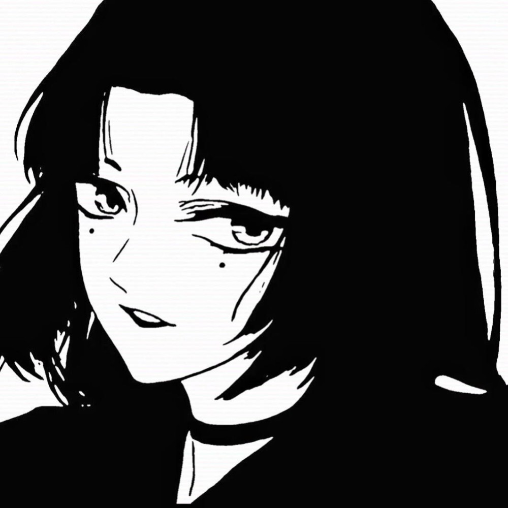 黑白动漫女头 爱