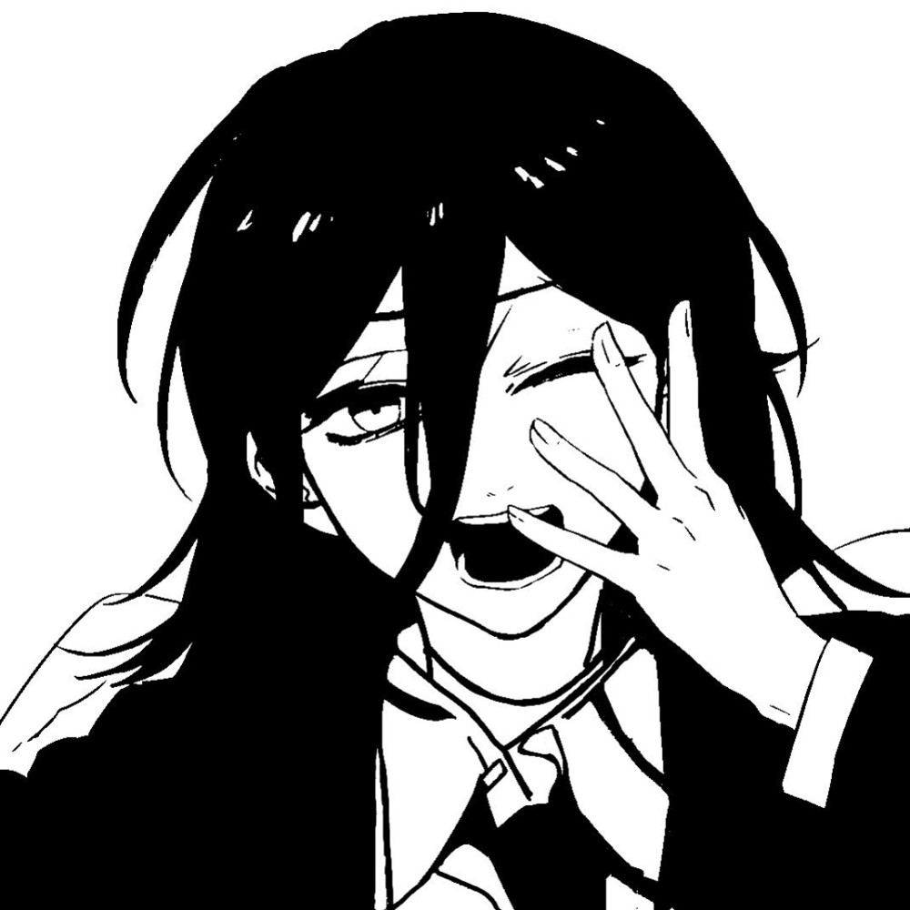 黑白动漫女头 爱