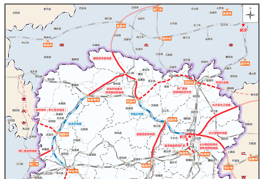 湖南十四五铁路规划荆常和荆岳都没有荆州南下高铁路在何方