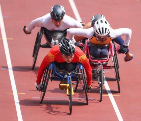 残奥会 轮椅竞速图片