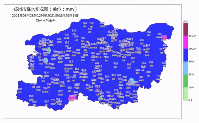 今日郑州暴雨集中在这些地区,局部降水量超100毫米