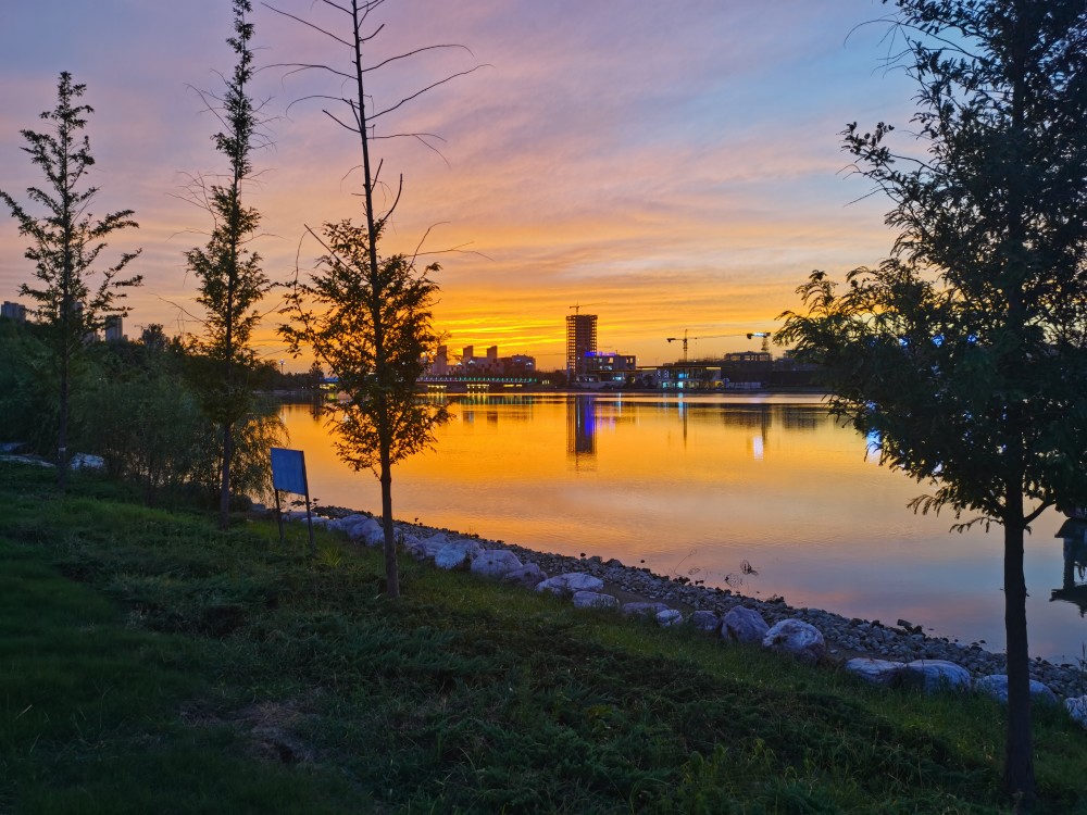 濮阳龙湖公园之晚霞