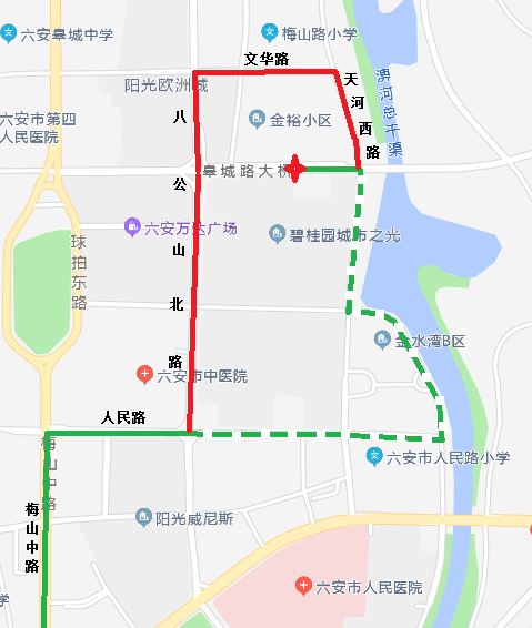 六安10路公交车路线图图片