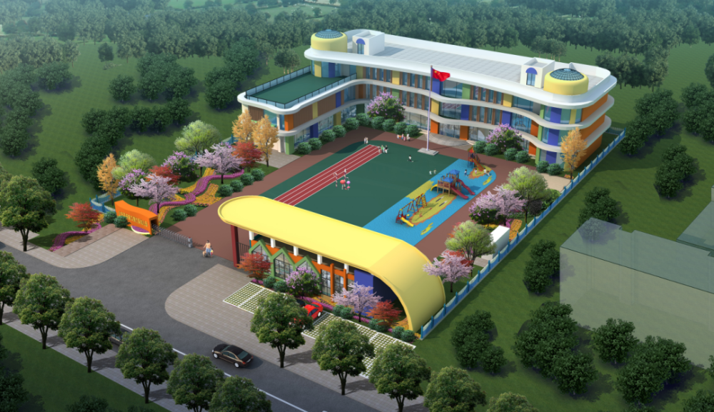 麻豪口镇竹溪幼儿园效果图