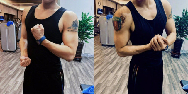 黄子韬发狠健身穿背心秀成果手臂爆增一大圈