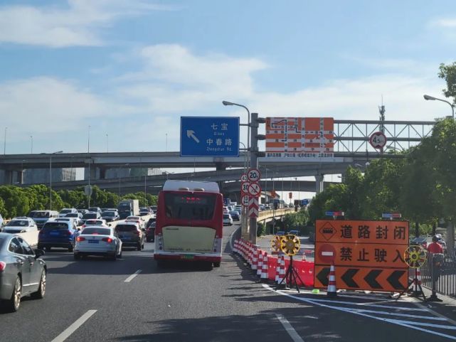 太难了走哪儿都堵嘉闵高架沪松公路匝道封闭后