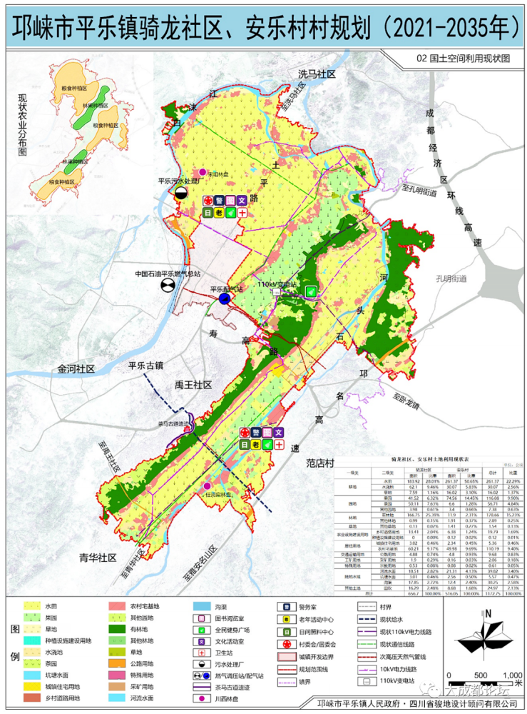 邛崍市平樂鎮騎龍社區,安樂村村規劃(2021-2035)(徵求意見稿)