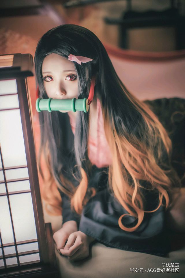 cos正片cosplay祢豆子cos6767鬼灭之刃