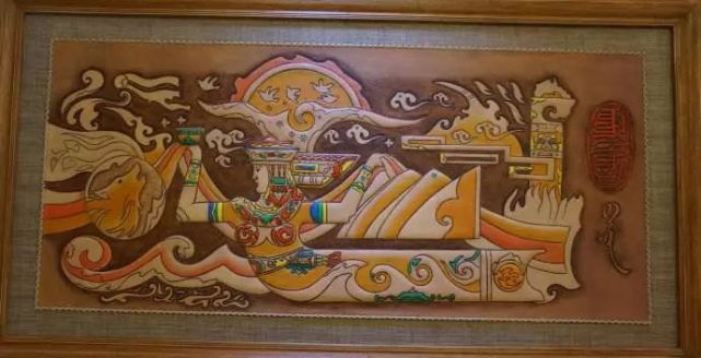 内蒙古民俗文化内蒙古牛皮画