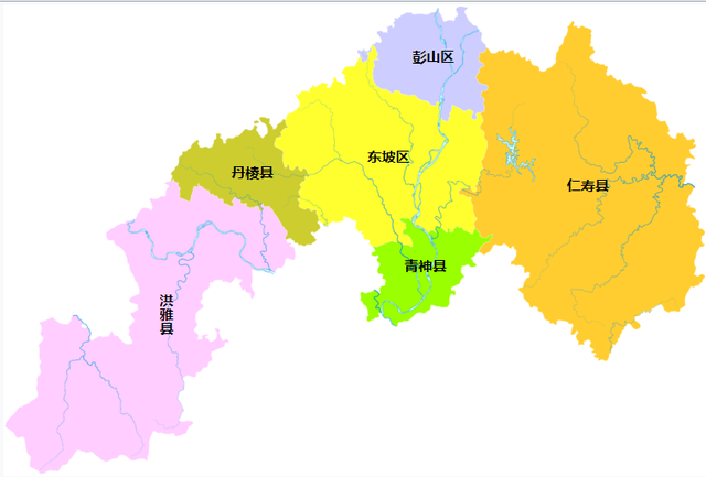 眉山市行政區劃圖仁壽縣是眉山的第一大縣,仁壽縣名的來歷,一說來自