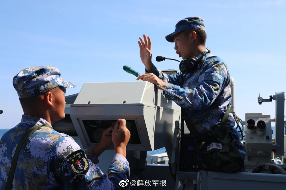 海上实战化训练进行中!