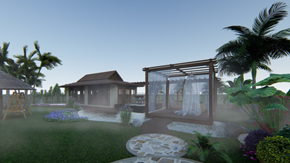 自然式水体还可以与规则式水体结合起来,这种混合式水体的处理要因地