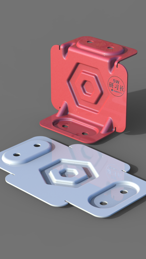用solidworks画的钣金托架