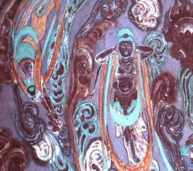 都是在佛祖面前吹奏舞蹈的伎乐天或是飞天,而龙门石窟中的舞蹈形象和