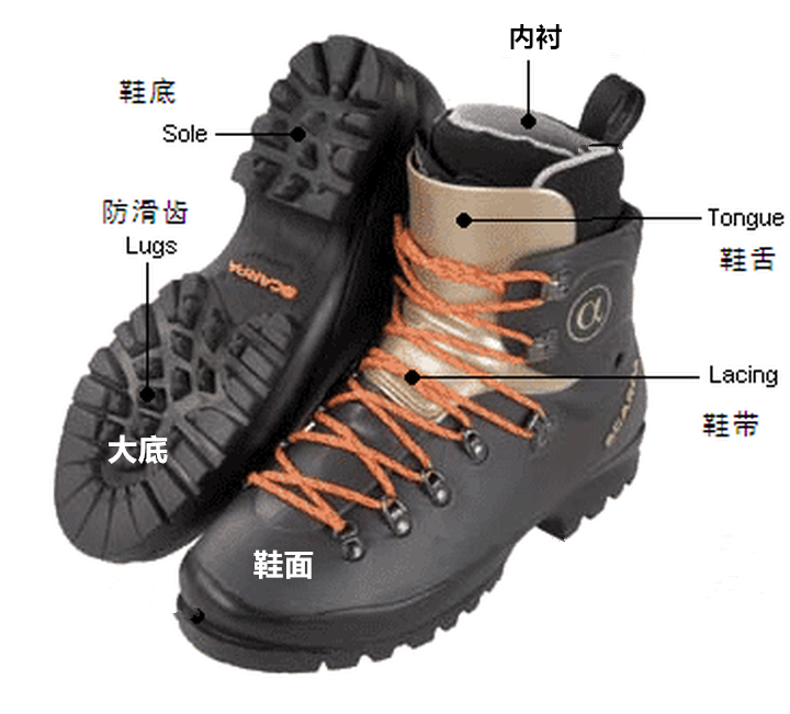 徒步鞋(hiking shoes)通常重约300-450g,重量介于登山鞋和越野跑鞋