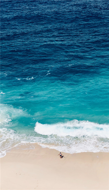 很舒心的经典海浪手机壁纸大海和海鸥皮肤图片大全