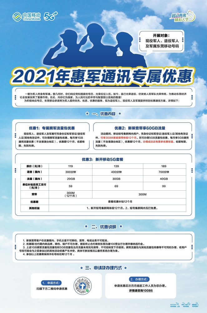 军人军属优惠