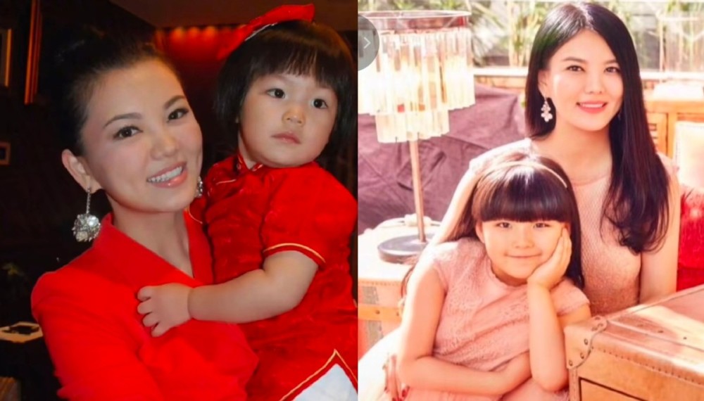 李湘晒大量与女儿合照瘦出尖下巴打扮似贵妇网友纷纷催生二胎