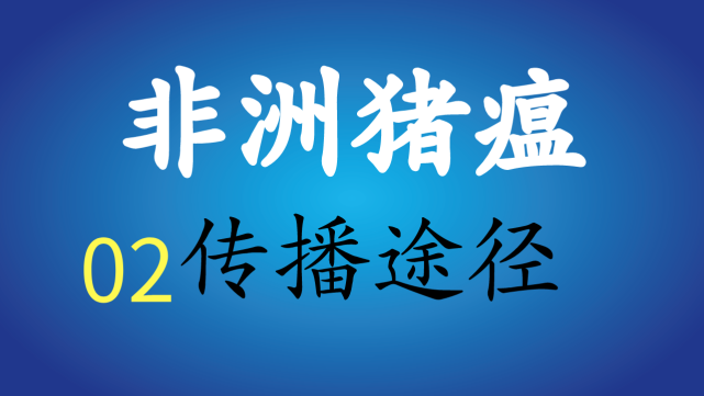 非洲猪瘟有哪几种主要的传播途径