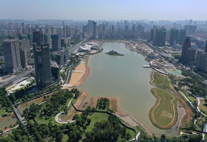 杭州文化新地标点睛金沙湖