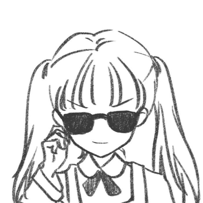 动漫黑白女头:简简单单,又酷又可_腾讯新闻