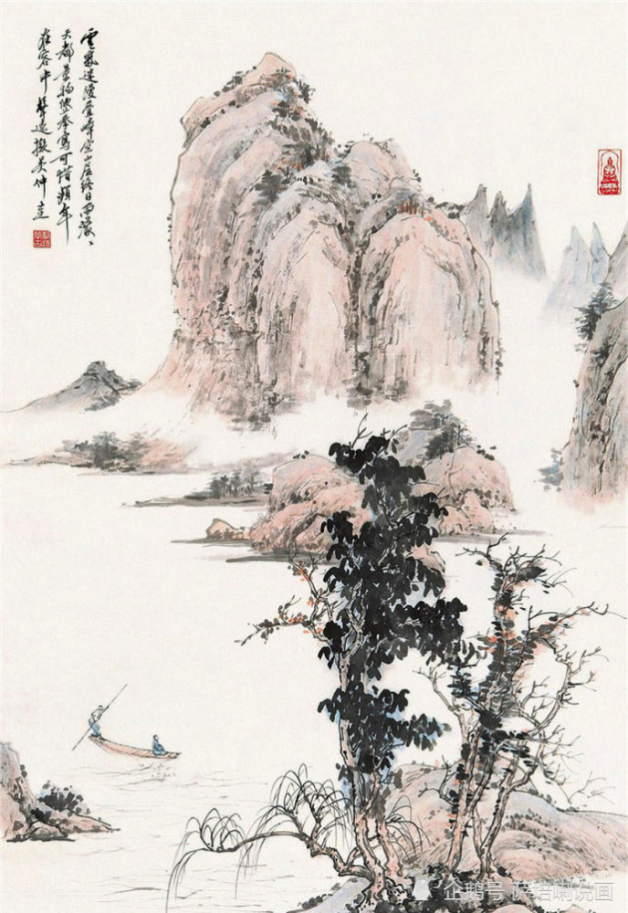 多种风格并存,还能浑然一体,汪声远山水画欣赏