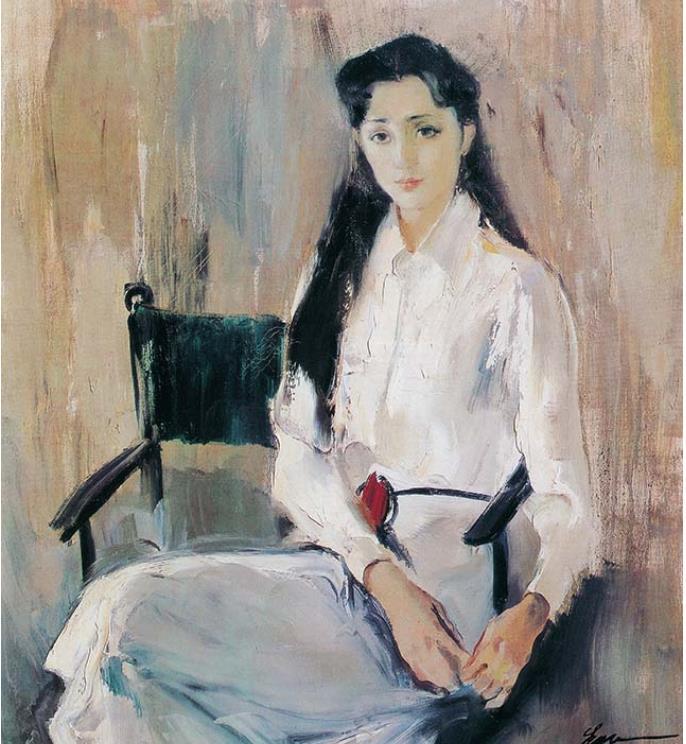 中央美术学院副院长,油画大师朱乃正的《初夏》,就是以李建群的形象为