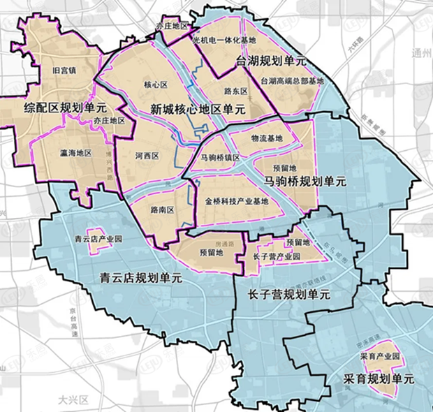 北京通州亦庄地图图片