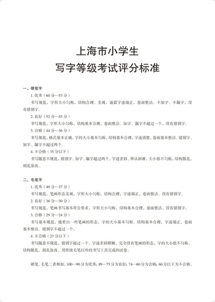 "上海市小学生写字等级考试"即"上海市义务教育阶段写字等级考试(一级