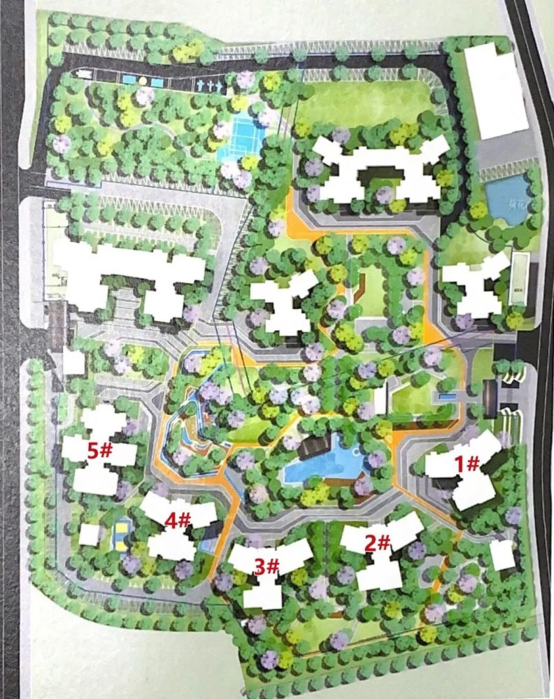 该布局形态常见于非核心区的大园林社区中.